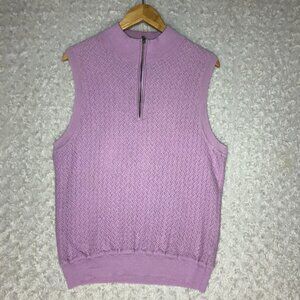 Martin Timeless as the Game Women's 100%‎ Alpaca Sleeveless Quarter Zip Size XL